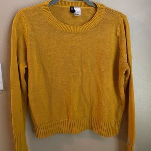 H&M Mustard Yellow Cropped Sweater